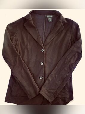 Tahari Black Single-Breasted Blazer Jacket